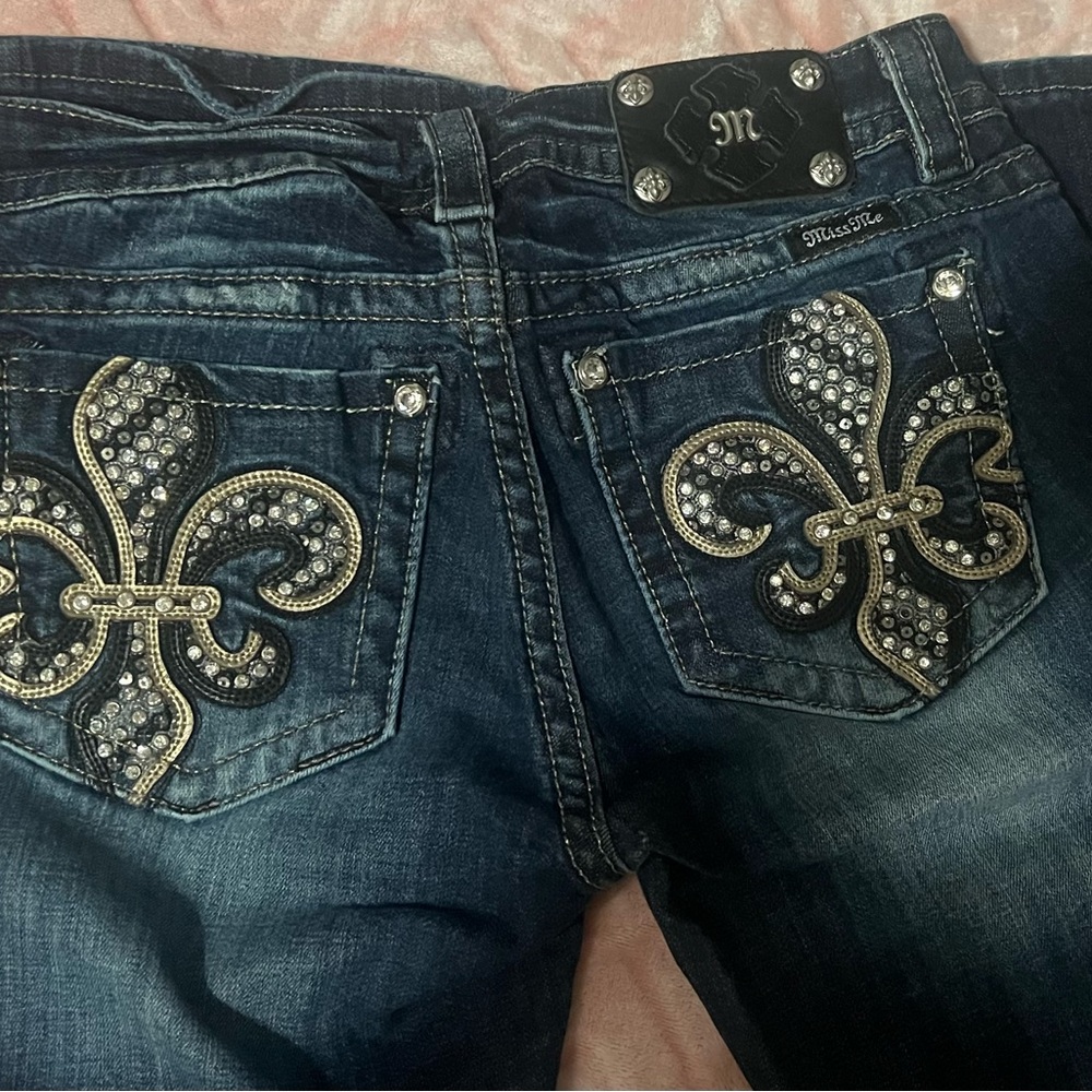 MissMe jeans, mid-rise boot cut size 28